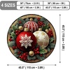 image:imageCustomized Christmas Round Rug 3D Optical Illusion Area Rug Santa Claus Gnome Snowman Rugs Circle Entryway Front Door Washable for Home Decor for Living Room Kids Girls XMAS08Xmas15