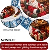 image:imageCustomized Christmas Round Rug 3D Optical Illusion Area Rug Santa Claus Gnome Snowman Rugs Circle Entryway Front Door Washable for Home Decor for Living Room Kids Girls XMAS08Xmas37