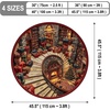 image:imageCustomized Christmas Round Rug 3D Optical Illusion Area Rug Santa Claus Gnome Snowman Rugs Circle Entryway Front Door Washable for Home Decor for Living Room Kids Girls XMAS08Xmas14