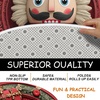 image:imageCustomized Christmas Round Rug 3D Optical Illusion Area Rug Santa Claus Gnome Snowman Rugs Circle Entryway Front Door Washable for Home Decor for Living Room Kids Girls XMAS08Xmas09