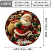 image:imageCustomized Christmas Round Rug 3D Optical Illusion Area Rug Santa Claus Gnome Snowman Rugs Circle Entryway Front Door Washable for Home Decor for Living Room Kids Girls XMAS08Xmas01
