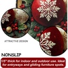 image:imageCustomized Christmas Round Rug 3D Optical Illusion Area Rug Santa Claus Gnome Snowman Rugs Circle Entryway Front Door Washable for Home Decor for Living Room Kids Girls XMAS08Xmas15