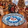 image:imageCustomized Christmas Round Rug 3D Optical Illusion Area Rug Santa Claus Gnome Snowman Rugs Circle Entryway Front Door Washable for Home Decor for Living Room Kids Girls XMAS08Xmas38