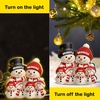 image:imagePersonalized 3D Snowman LED Light Box Christmas Grandma Grandpa Snowman with Kids Name LED Night Light 3D Effect Gift for Grandma Nana Gigi from Granddaughter Grandson on ChristmasSNOWMAN04