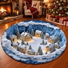 image:imageCustomized Christmas Round Rug 3D Optical Illusion Area Rug Santa Claus Gnome Snowman Rugs Circle Entryway Front Door Washable for Home Decor for Living Room Kids Girls XMAS08Xmas08